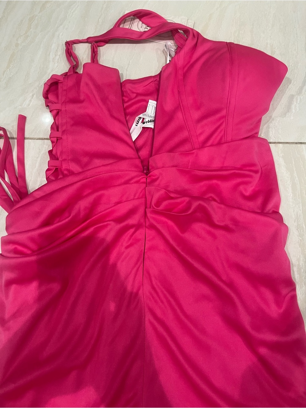 Torrid Fuchsia Ruched Mini Dress - Picture 4 of 5